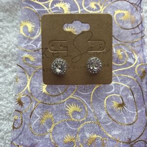 Trendy Boutique Silver Crystal Earrings